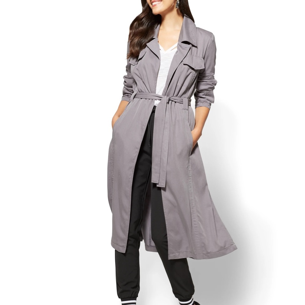 New York and company soft belted trench coat